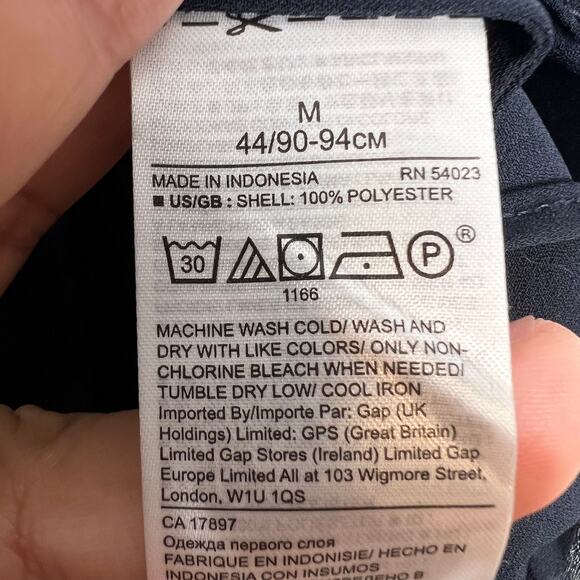 Banana Republic Blue Sheer Blouse V-Neck Pullover Lightweight Long Sleeve Sz M - Picture 3 of 4